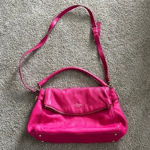 Bright pink Kate Spade crossbody/shoulder bag